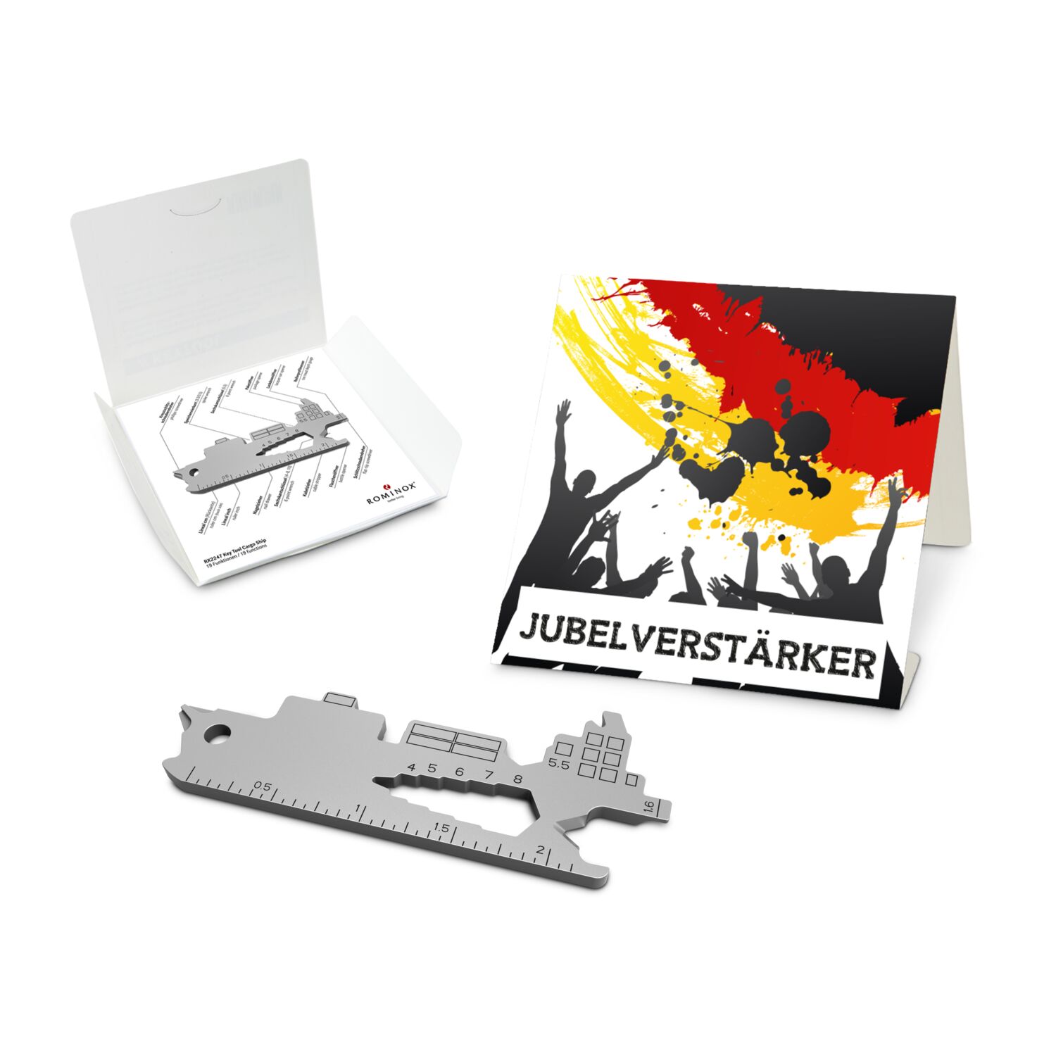 ROMINOX® Key Tool Cargo Ship (19 Funktionen) Deutschland Fan Jubelverstärker 2K2107f