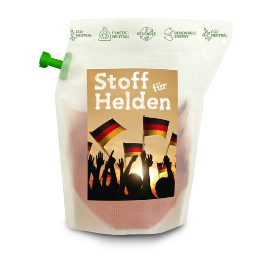 Wiederverwendbarer Werbe-Tee Beutel - kein Instant-Produkt! Beeren-Früchtetee, ergibt ca. 400 ml. Mit individuellem Etikett ab 100 Stück