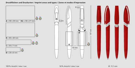 Klio-Eterna - Rodeo transparent - Druckkugelschreiber
