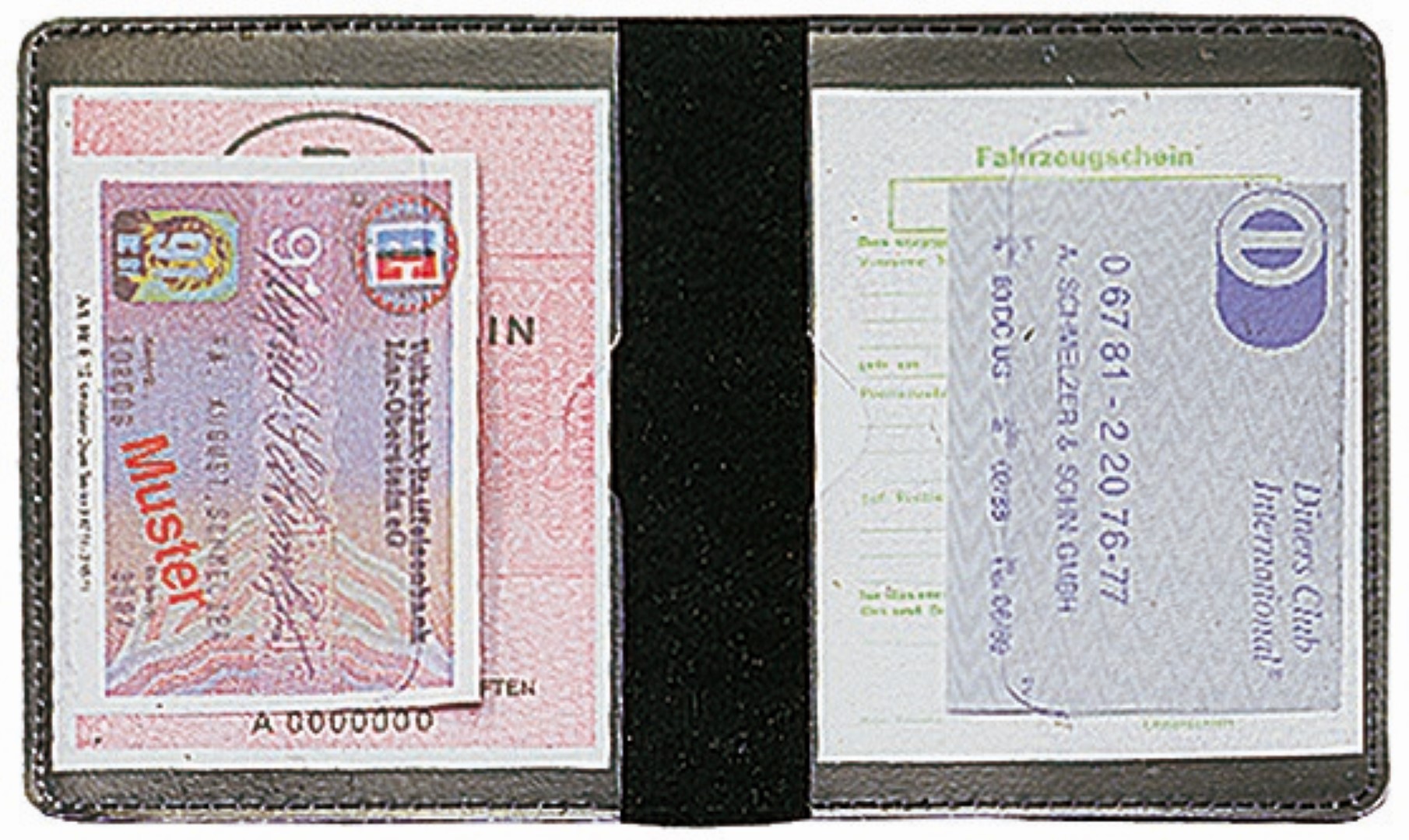 CreativDesign® Ausweistasche "LefastoffOffenkantig" schwarz