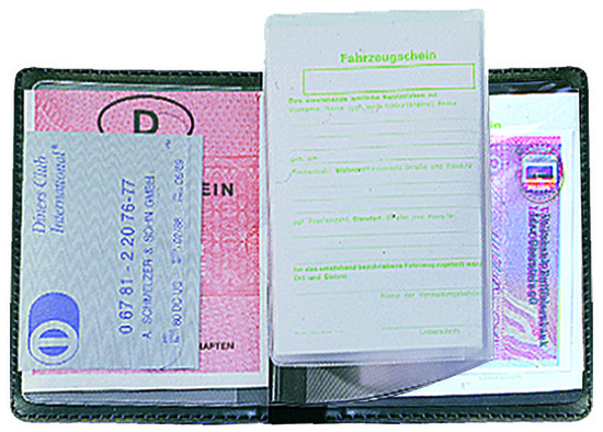 CreativDesign® Ausweistasche "LefastoffOffenkantig" schwarz