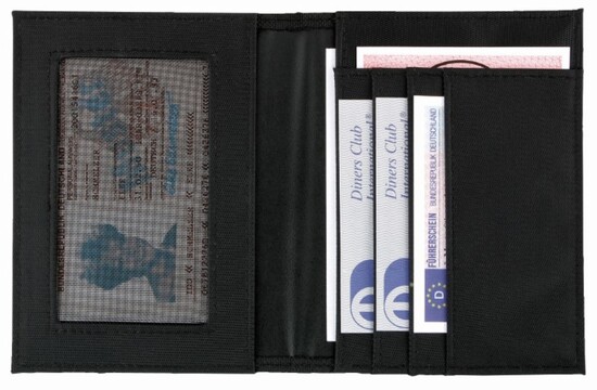 CreativDesign® Ausweistasche "ColourLane"  schwarz/schwarz