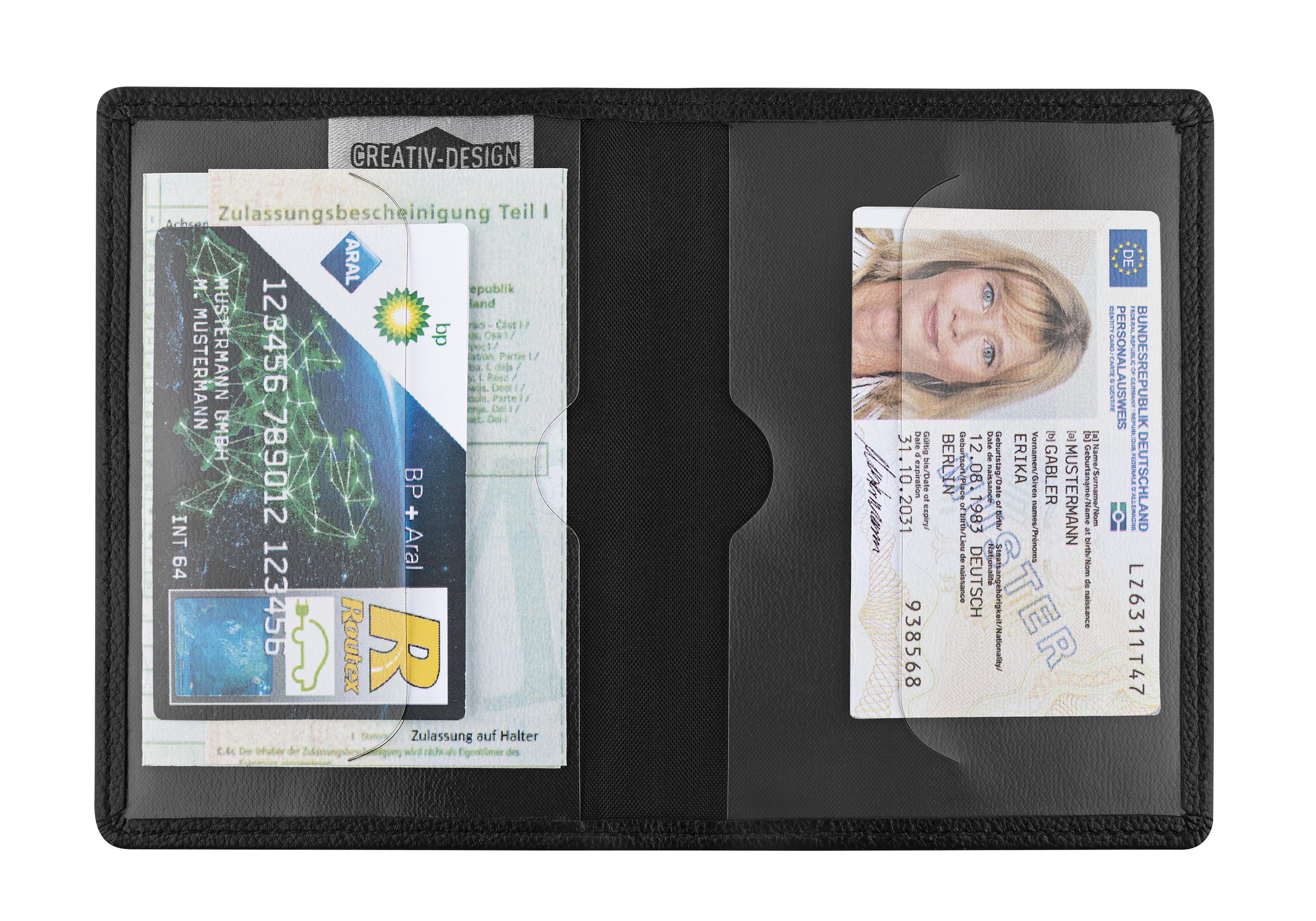 Blackmaxx® Kunstleder Führerscheintasche "GoMobility+"