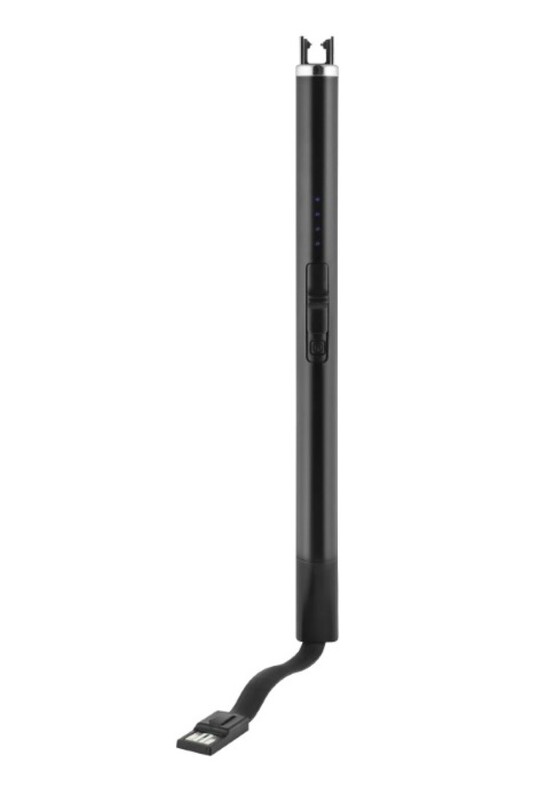 Metmaxx® Lichtbogenfeuerzeug "FutureChargeFire" schwarz