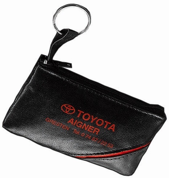 CreativDesign® Schlüsseltasche "CD" schwarz/rot