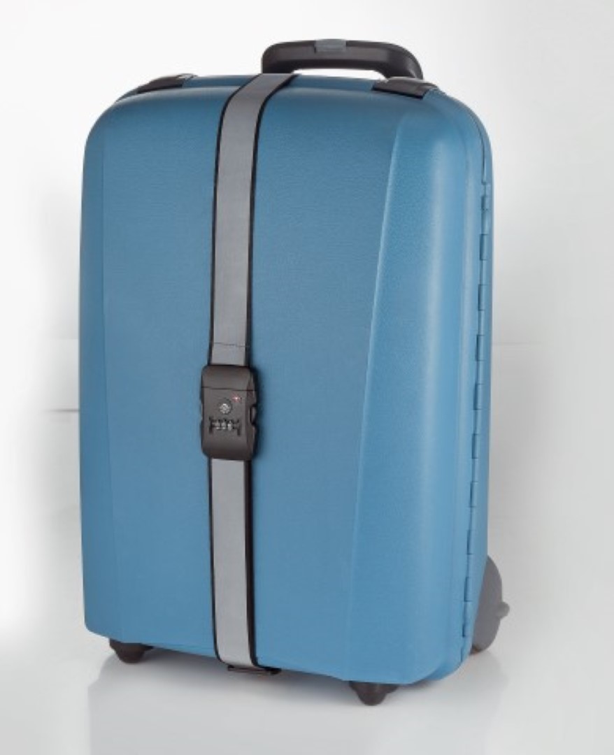 thanxx® Koffergurt "TSATravel" silber