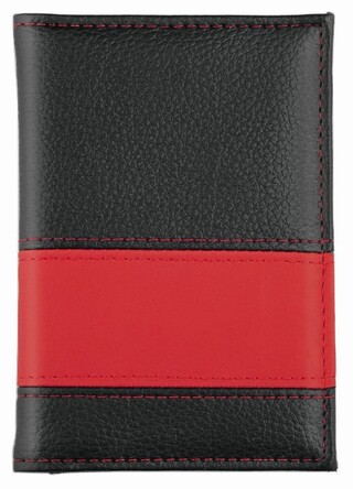 CreativDesign® Ausweistasche "LookPlus" schwarz/rot