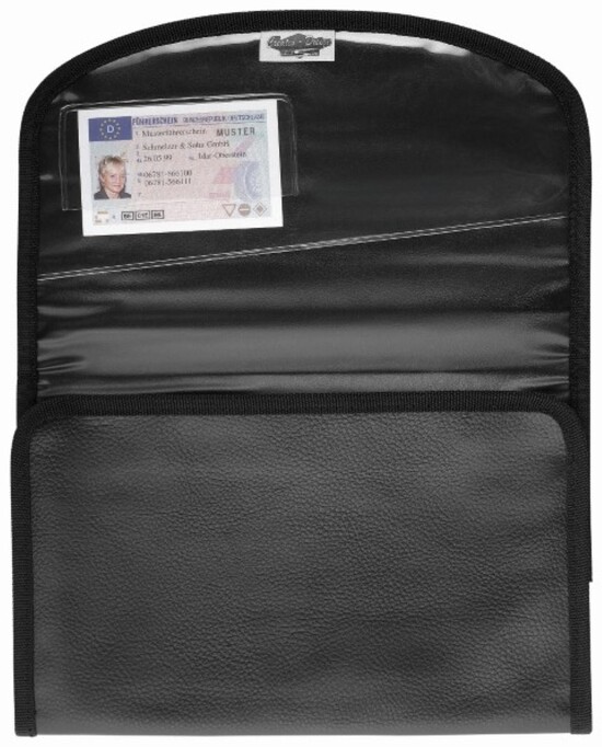 CreativDesign® Wagenpapiertasche "LookPlus" schwarz/schwarz