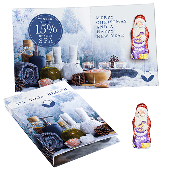 Süßes Briefchen mit Milka Mini Weihnachtsmann