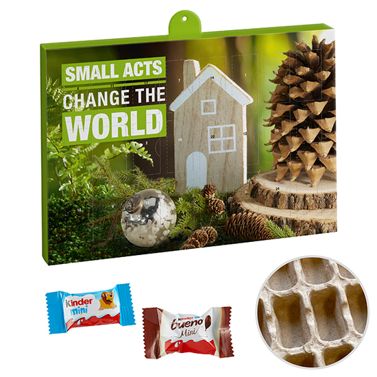 Premium Marken-Adventskalender PAPIER mit kinder Minis Mix