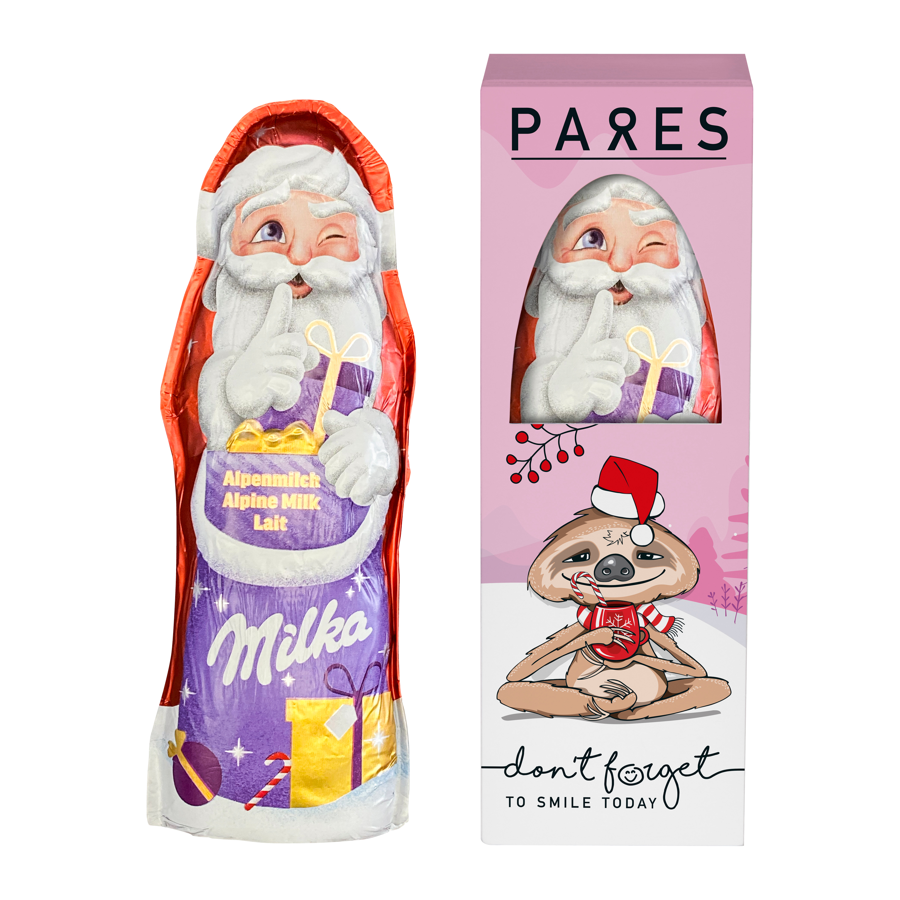 Milka Weihnachtsmann in Werbegeschenkbox