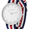 Metalluhr TEXSTYLE FLAT silver big