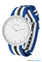 Metalluhr TEXSTYLE FLAT silver big
