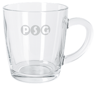 SND Glasbecher mit Ätzweißdruck