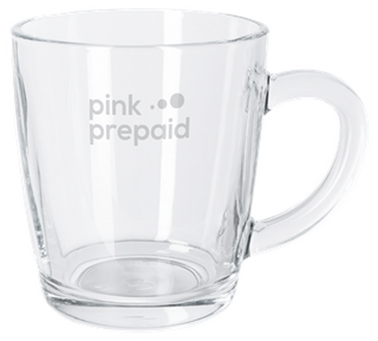 SND Glasbecher mit Ätzweißdruck