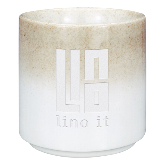 SND Porzellanbecher Hamburg ohne Henkel mit Retro Spritzung & Gravur (Made in EU)