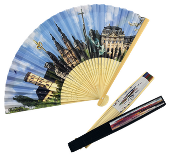 Fächer aus Bambus und recyceltem Papier