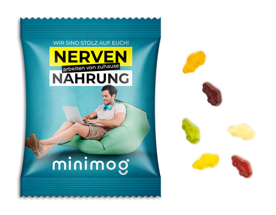 Fruchtgummi Standardformen, ca. 60 x 90 mm, 10 g, Standard-Folie transparent - Auto