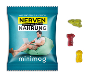Fruchtgummi Standardformen, ca. 60 x 90 mm, 10 g, Standard-Folie weiß - Werkzeugmischung