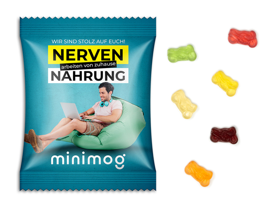 Fruchtgummi Standardformen, ca. 60 x 90 mm, 10 g, Cyclepaper weiß - Motorrad