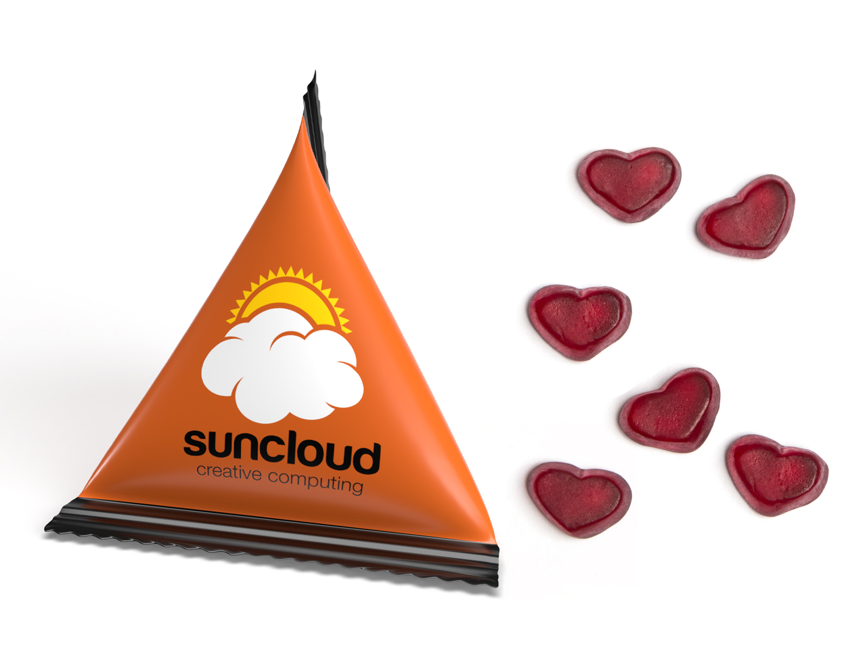 Mini Tetraeder Fruchtgummi