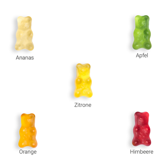 TwinSet, ca. 160 x 60 mm, 10 g, transparente kompostierbare Folie - Gummibärchen