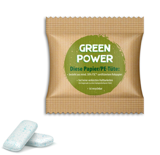 Extra Professional Strong Mint Gums, ca. 60 x 60 mm, 3 g, Papier weiß -