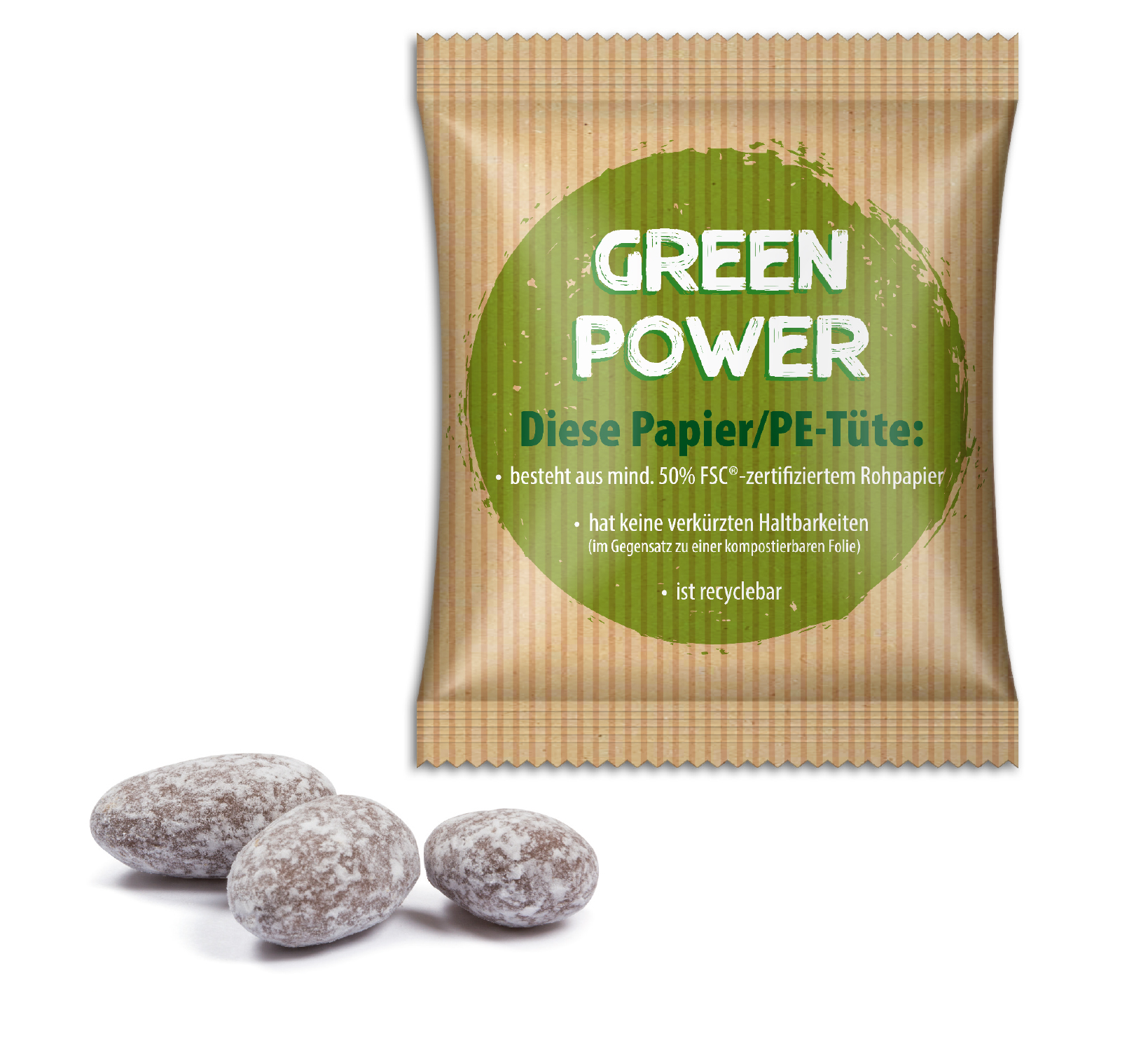 Mandeln im Werbetütchen