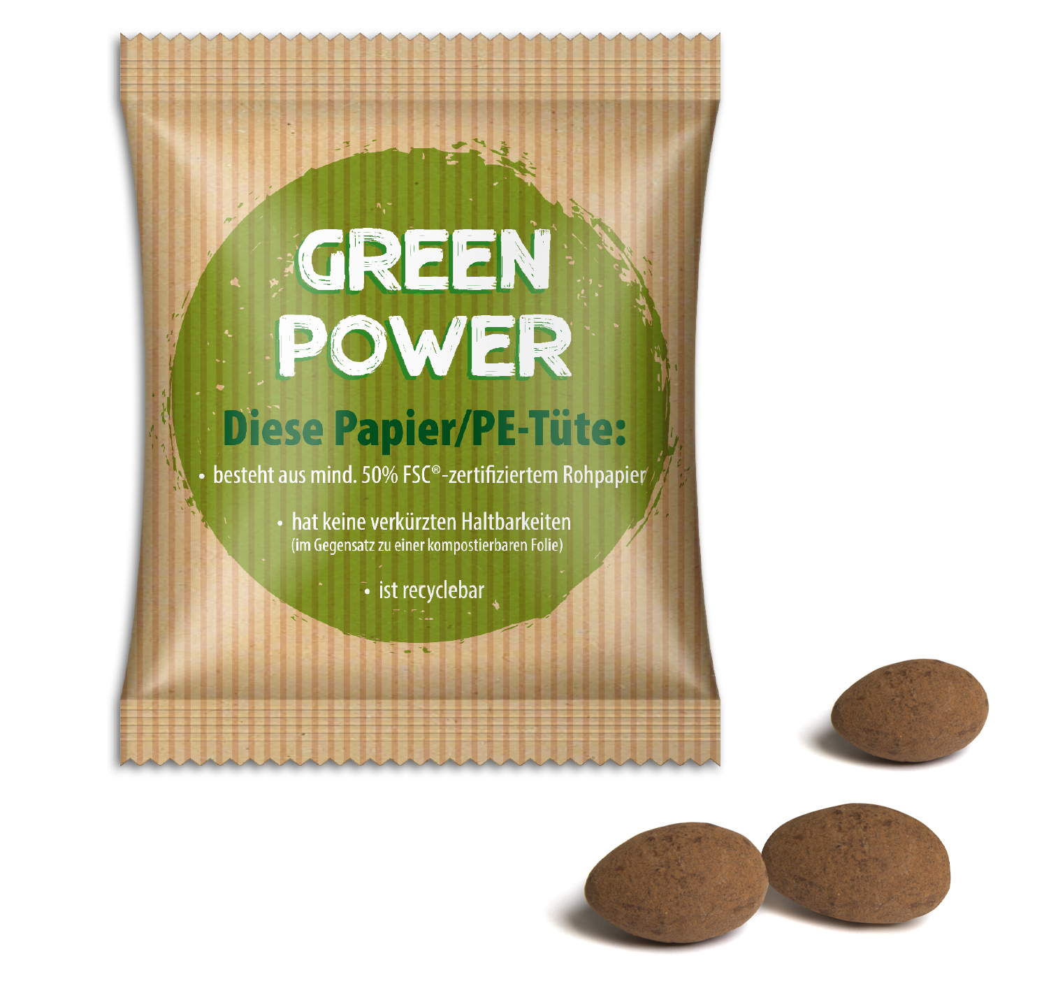 Mandeln im Werbetütchen