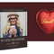 Werbekarte mit Lindt Schokoladen Herz 20 g