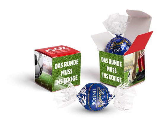 Lindt Werbewürfel, ca. 36 x 36 x 36 mm, 12,5 g,  - Schokolade Feinherb