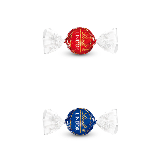 Lindt Lindor Kugel in Werbekartonage, ca. 75 x 75 mm, 12,5 g, Quadratform - Schokolade Feinherb