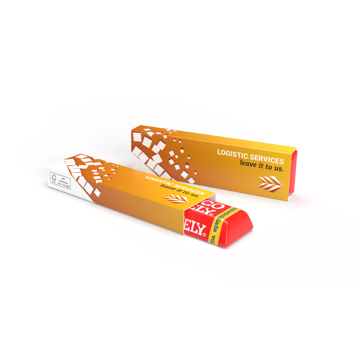 Tony's Chocolonely Riegel im Werbeschuber, ca. 14,5 x 116,5 x 33 mm, 47 g,  - Karamell Meersalz