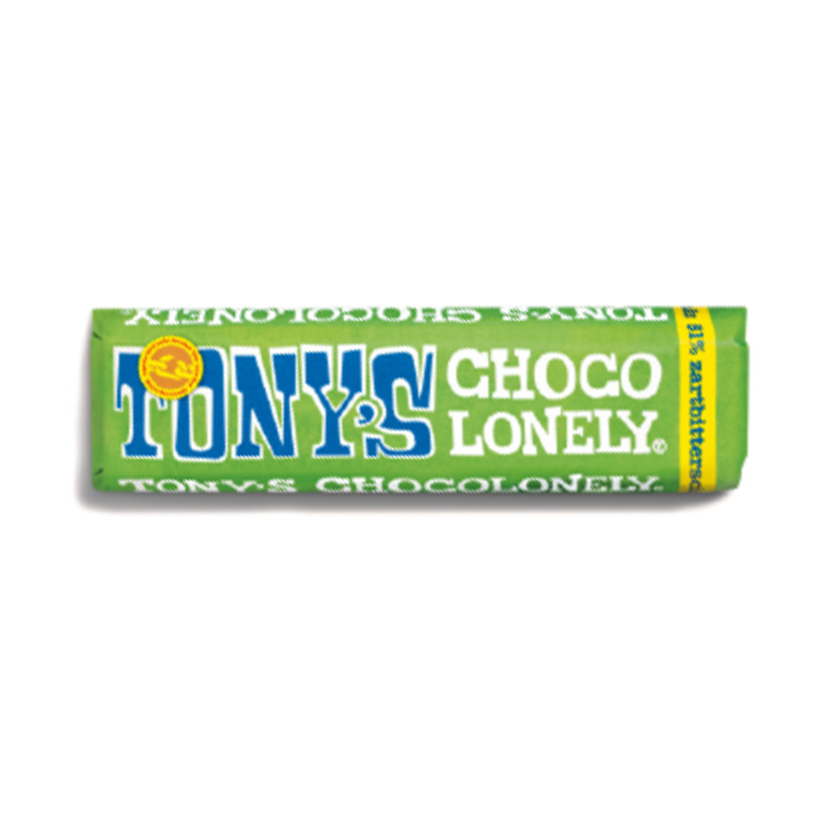 Tony's Chocolonely Riegel im Werbeschuber, ca. 14,5 x 116,5 x 33 mm, 47 g,  - Karamell Meersalz