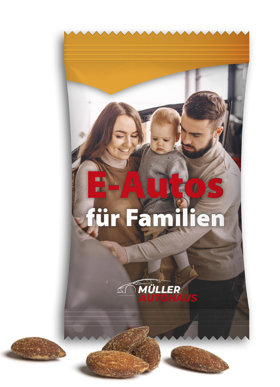 Seeberger Rauchmandeln, ca. 60 x 100 mm, 10 g, Standard-Folie weiß -
