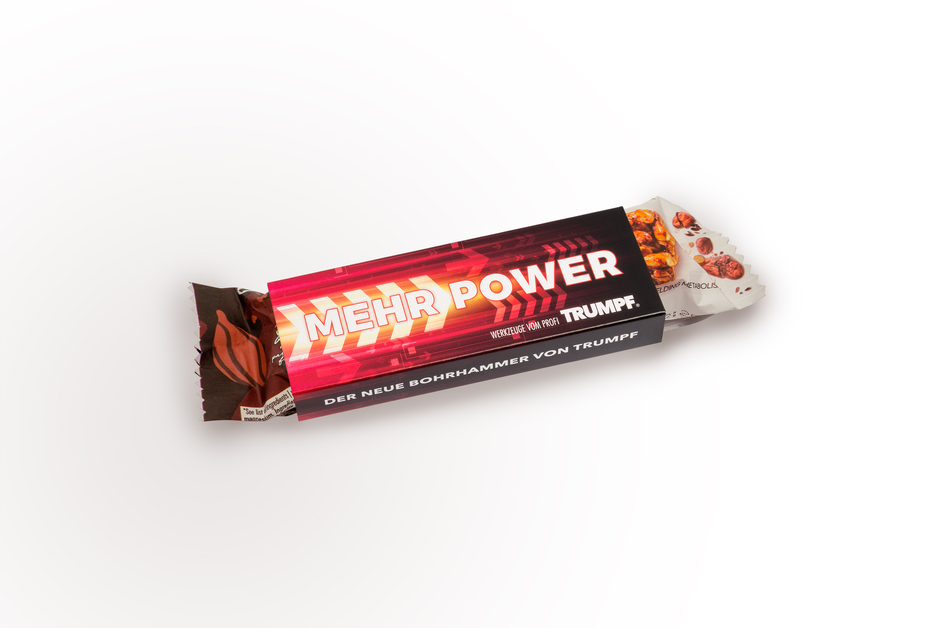Powerbar Energy Riegel im Werbeschuber