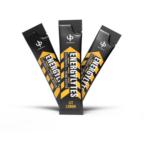 Upsters Energylytes Stick in Werbeklappkarte, ca. 127 x 8 x 75 mm, 6,5 g, Stick im Upster-Design - LIT Lemon