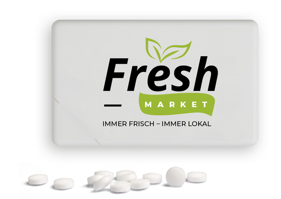 MintCard, ca. 77 x 48 x 6 mm, 7 g, weiß -