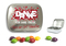 Mini Nostalgiedose, ca. 59 x 46 x 18,5 mm, 20 g, blank - Skittles