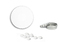 Mini Clic Clac Box, ca. 53 mm Durchmesser, Höhe 18 mm, 20 g, weiß - Traubenzuckertabletten