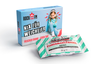 Fisherman's Friend in Werbekartonage, ca. 19 x 70 x 103 mm, 25 g,  -