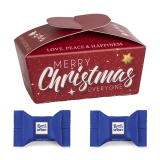 Xmas Ballotin, ca. 77 x 42 x 45 mm, 16 g,  - Ritter Sport: Edelnugat