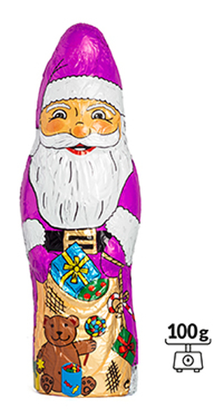 Schoko Weihnachtsmann Individuell, ca. 75 x 220 x 40 mm, 100 g,  - Weihnachtsmann 100 g
