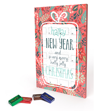 Lindt Naps Adventskalender DINA4, ca. 209 x 296 x 10 mm, 120 g, Hochformat -
