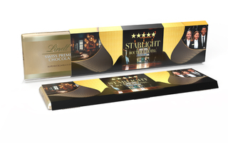 Lindt Alpenvollmilch Extra Tafel im Werbeschuber