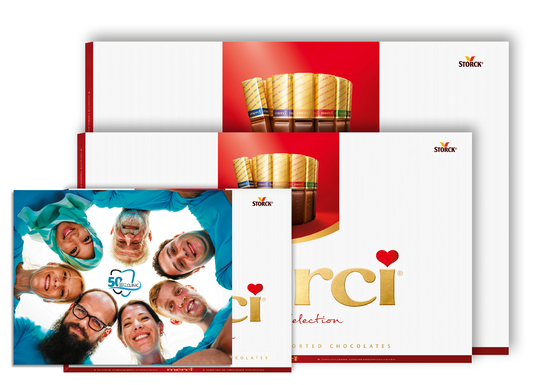 merci Finest Selection mit Einsteckkarte 250 g / ca. 196 x 158 x 11 mm