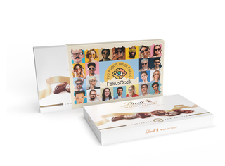 Lindt Pralinés Classic im Werbeschuber