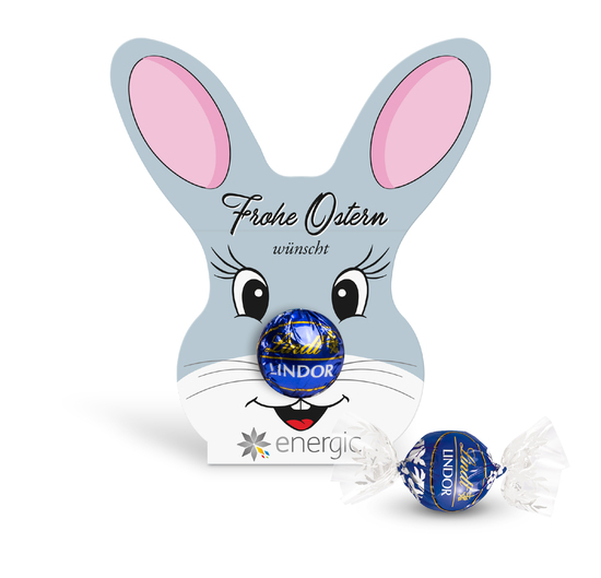 Lindt Lindor Kugel in Werbekartonage "Osterhase"