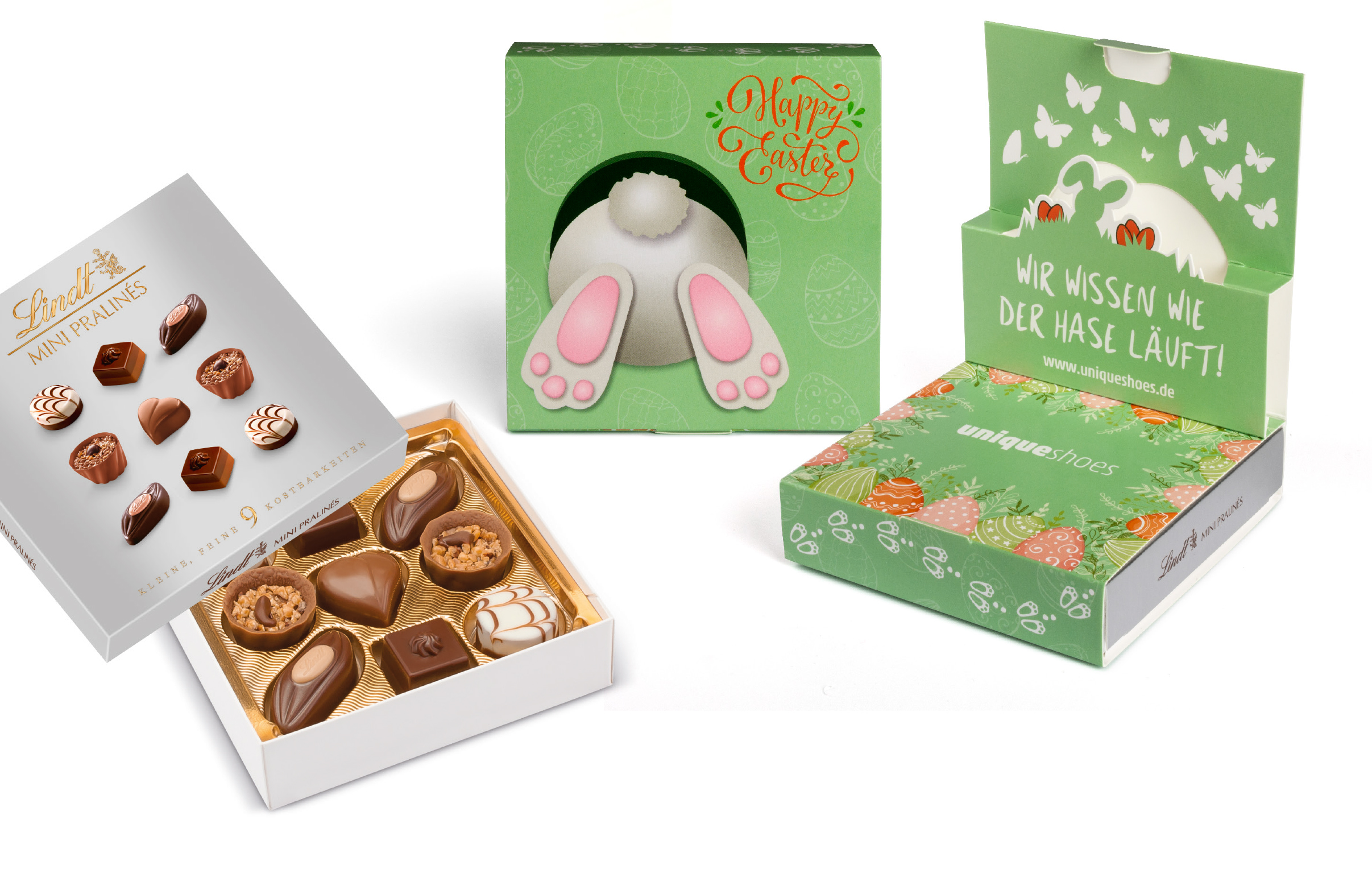 Lindt Mini Pralinés in Oster Pop-Up Kartonage