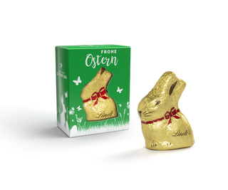 Lindt Mini Goldhase in Werbekartonage, ca. 44 x 57 x 27 mm, 10 g,  -